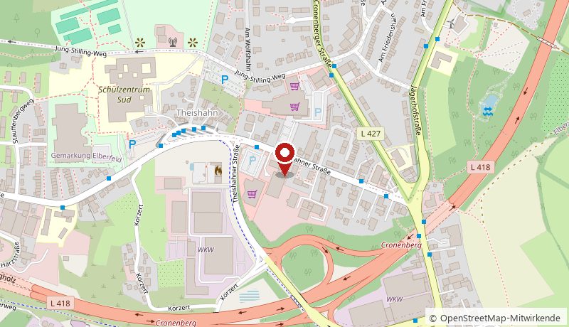 Kartenausschnitt mit dem Standort Küllenhahner Straße 51 in Wuppertal-Cronenberg